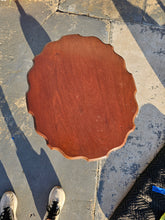 Load image into Gallery viewer, Vintage Scalloped Edge Tilt-Top Side Table
