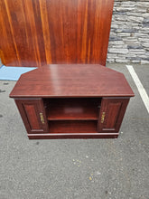 Load image into Gallery viewer, Mahogany-Tone TV Stand / Media Cabinet
