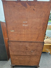 Load image into Gallery viewer, Governor Winthrop Serpentine Front Secretary Desk with Bookcase Top – Solid Wood, Ball &amp; Claw Feet
