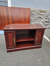 Load image into Gallery viewer, Mahogany-Tone TV Stand / Media Cabinet

