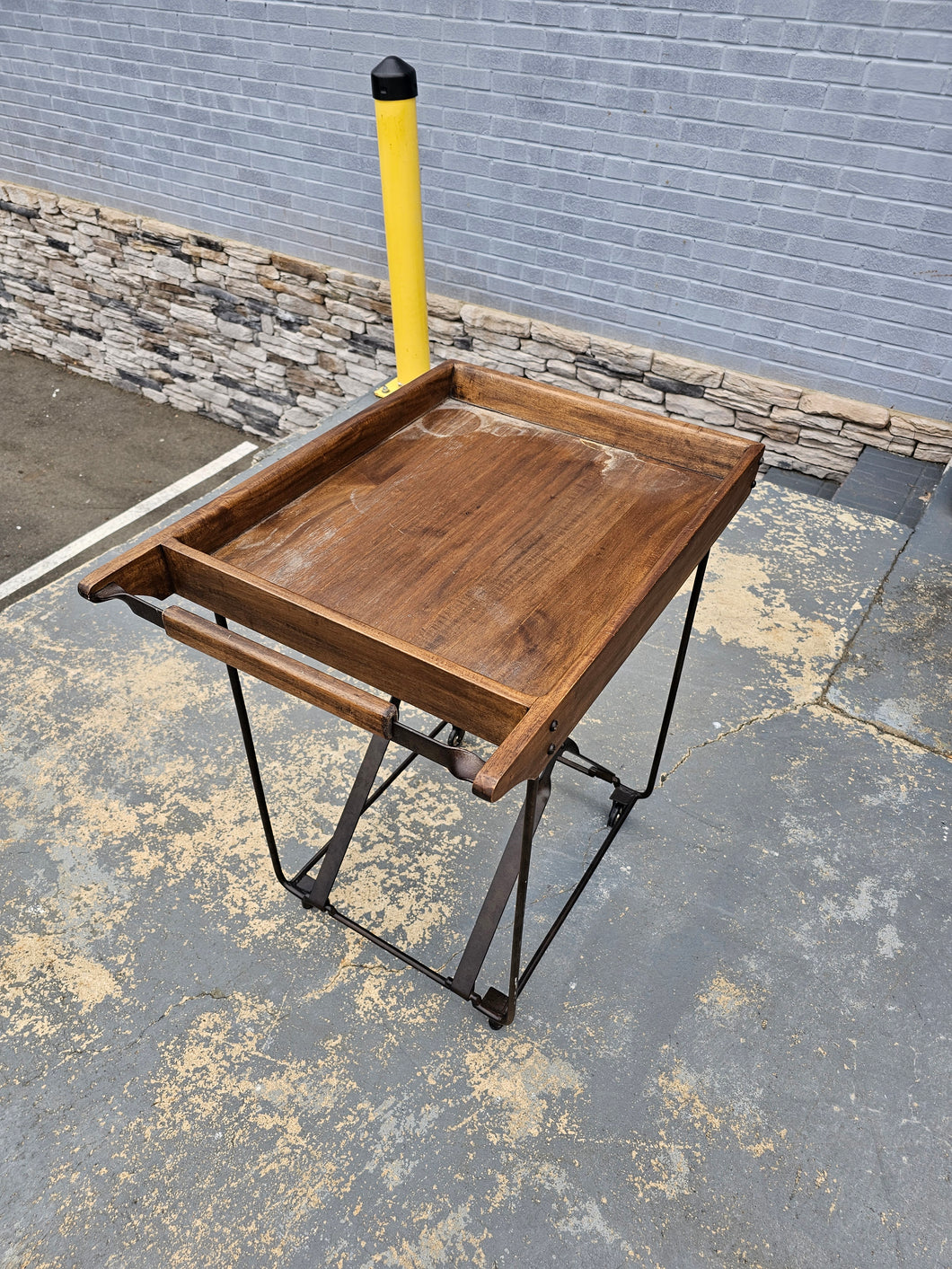 Palecek “Camden” Tea Cart – Wood & Iron Bar Cart