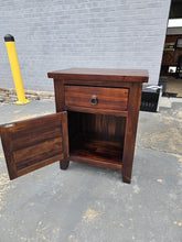 Load image into Gallery viewer, Rustic Nightstand with Lower Cabinet
