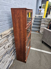 Load image into Gallery viewer, Barrister-Style Bookcase with Glass Doors – Rich Cherry Finish
