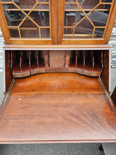 Load image into Gallery viewer, Governor Winthrop Serpentine Front Secretary Desk with Bookcase Top – Solid Wood, Ball &amp; Claw Feet
