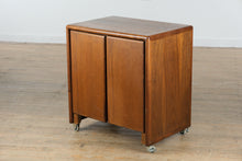Load image into Gallery viewer, Modern Solid Wood Office Credenza – Rolling Storage Cabinet
