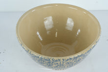 Load image into Gallery viewer, Robinson Ransbottom Blue Spongeware Mixing Bowl USA Stoneware 15.5 Inch
