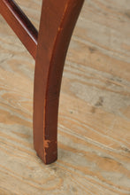 Load image into Gallery viewer, Mahogany Saber-Legged Side Chair – Striped Upholstered Seat
