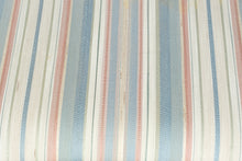 Load image into Gallery viewer, Mahogany Saber-Legged Side Chair – Striped Upholstered Seat
