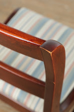 Load image into Gallery viewer, Mahogany Saber-Legged Side Chair – Striped Upholstered Seat
