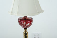 Load image into Gallery viewer, Pair of Ruby Red Bohemian Glass Lamps
