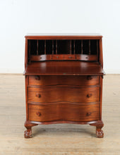 Load image into Gallery viewer, Charleston Serpentine Front Secretary Desk – Mahogany
