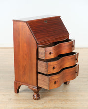Load image into Gallery viewer, Charleston Serpentine Front Secretary Desk – Mahogany
