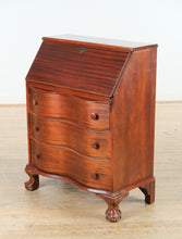 Load image into Gallery viewer, Charleston Serpentine Front Secretary Desk – Mahogany

