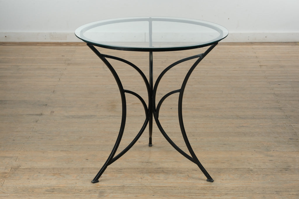 Functional Round Table with Glass Top