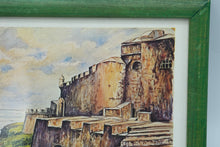 Load image into Gallery viewer, Vintage Watercolor Print of El Morro by A. Gruber – 8&quot; x 6&quot;
