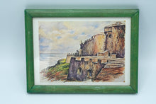 Load image into Gallery viewer, Vintage Watercolor Print of El Morro by A. Gruber – 8&quot; x 6&quot;
