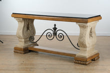 Load image into Gallery viewer, Spanish Colonial Style Console Table with Stone Top – 72”

