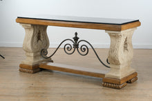 Load image into Gallery viewer, Spanish Colonial Style Console Table with Stone Top – 72”
