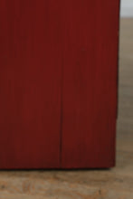 Load image into Gallery viewer, Red Rolling Chest with Drop-Front Desk – Child’s Secretary Chest on Casters
