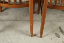 Load image into Gallery viewer, Vintage Solid Teak Mid Century Modern Dining Table and 6 Chair Set with 2 Leaves - Online Only
