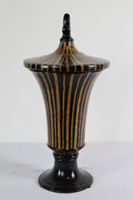 Load image into Gallery viewer, Black and Gold Lidded Urn
