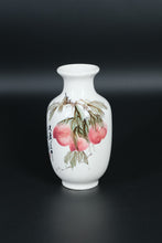 Load image into Gallery viewer, Hand-Painted Chinese Porcelain Vase with Peaches and Calligraphy
