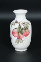 Load image into Gallery viewer, Hand-Painted Chinese Porcelain Vase with Peaches and Calligraphy
