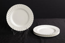 Load image into Gallery viewer, Set of 4 White Swirled 10&quot; Dinner Plates
