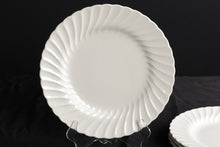 Load image into Gallery viewer, Set of 4 White Swirled 10&quot; Dinner Plates
