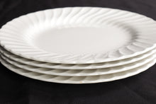 Load image into Gallery viewer, Set of 4 White Swirled 10&quot; Dinner Plates
