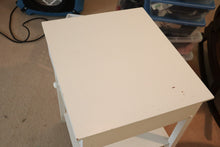 Load image into Gallery viewer, White Side Table with Drawer and 2 Shelves
