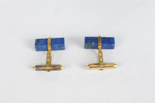 Load image into Gallery viewer, 14K Gold Blue Lapis Lazuli Cufflinks
