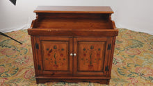 Load and play video in Gallery viewer, Pine Dry Sink with Decorative Front Doors - Circa 1976
