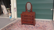 Load and play video in Gallery viewer, 19th Century Dresser with Flamed Drawer Fronts
