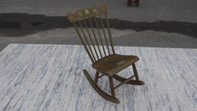 Load and play video in Gallery viewer, Green Painted Rocking Chair
