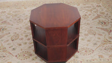 Load and play video in Gallery viewer, Walnut Octagonal Side Table with Shelves
