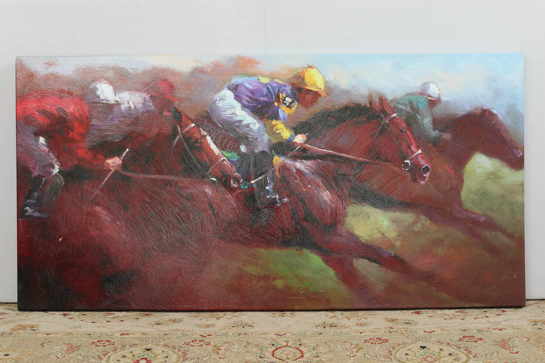 Horse Racing Canvas Print Art