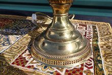 Load image into Gallery viewer, Brass Oil Converted to Electric Lamp
