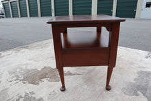 Load image into Gallery viewer, Quality Cherry Side Table with Lower Shelf and Drawer
