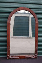 Load image into Gallery viewer, Antique Arched Mahogany Mirror - Former Vanity Mirror
