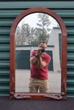 Load image into Gallery viewer, Antique Arched Mahogany Mirror - Former Vanity Mirror
