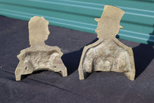 Load image into Gallery viewer, Vintage Cast Iron Gone With the Wind&#39;s Scarlett and Rhett Bookends
