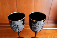 Load image into Gallery viewer, Pair of Black Noritake Wine Glasses
