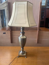 Load image into Gallery viewer, Vintage Brass Lamp with Paper Shade
