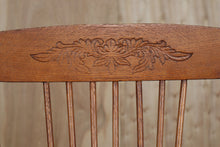Load image into Gallery viewer, Antique Oak Chair with Cane Seat and Pressed Back
