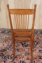 Load image into Gallery viewer, Antique Oak Chair with Cane Seat and Pressed Back
