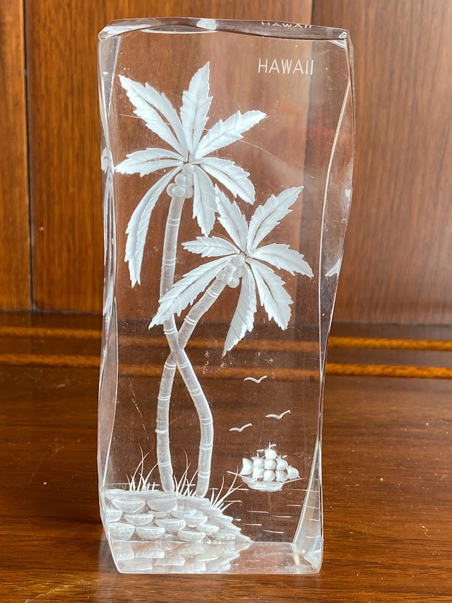 Etched Hawaiian Paper Weight