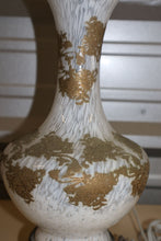 Load image into Gallery viewer, Vintage White Murano Lamps with Gold Detailing
