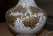 Load image into Gallery viewer, Vintage White Murano Lamps with Gold Detailing
