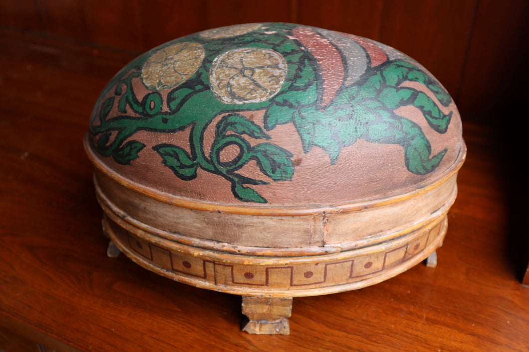 Unique Container with Painted Coconut Top